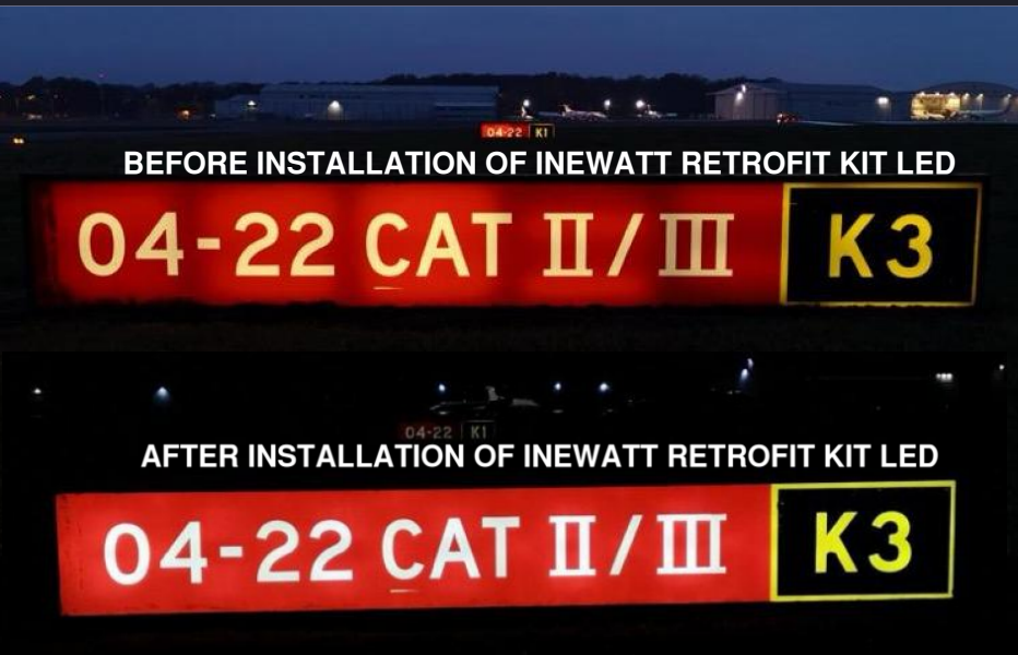 Kit retrofit LED pour panneaux Taxiway/Piste