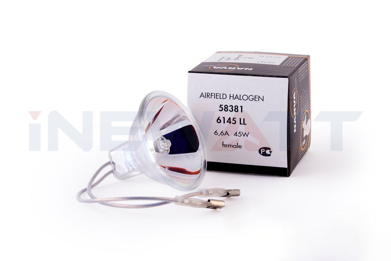 AIRFIELD HALOGEN LAMP NARVA 6145LL TUNGSTEN DICHROIC REFLECTOR