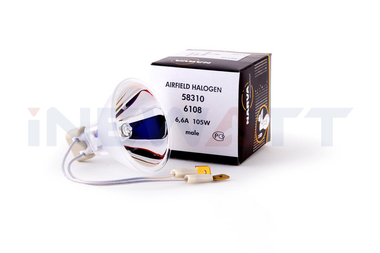 AIRFIELD HALOGEN LAMP NARVA 6108 TUNGSTEN DICHROIC REFLECTOR