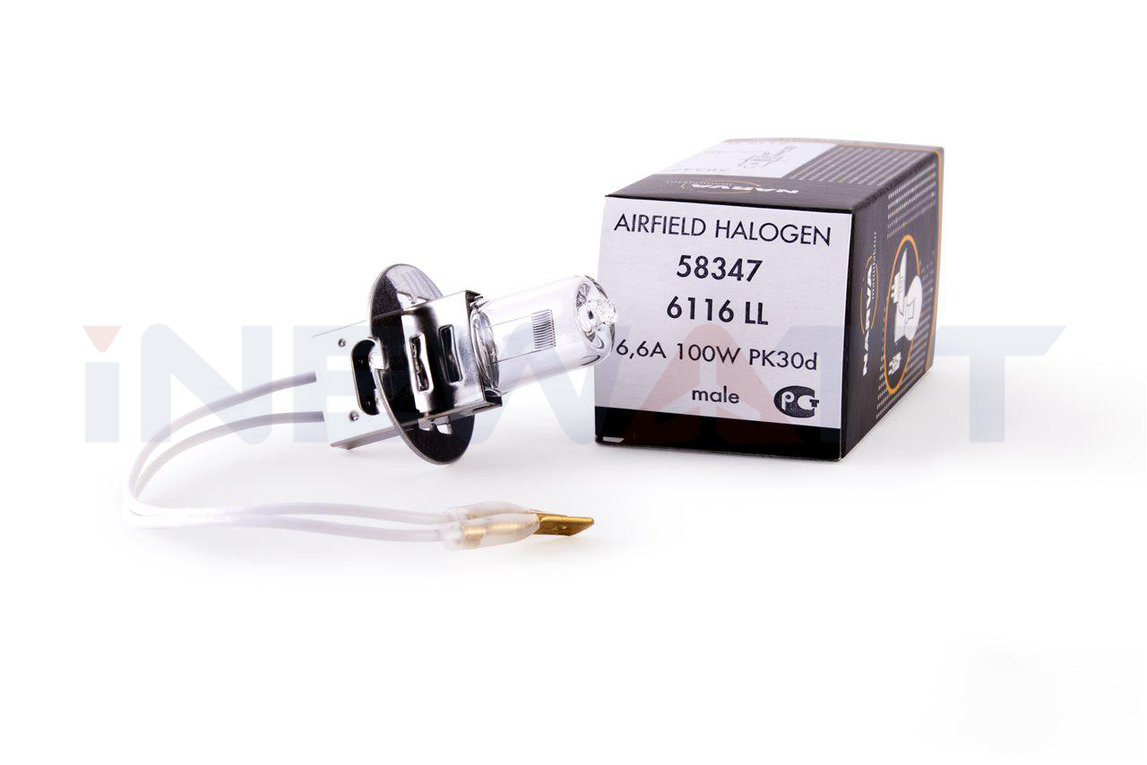 AIRFIELD HALOGEN LAMP NARVA 6116LL TUNGSTEN PK30D Base