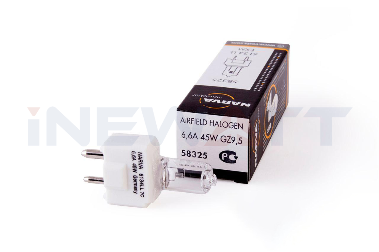 AIRFIELD HALOGEN LAMP NARVA 6134LL TUNGSTEN BIPIN