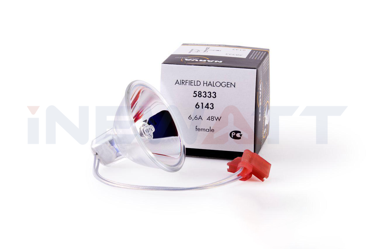 AIRFIELD HALOGEN LAMP NARVA 6143 TUNGSTEN DICHROIC REFLECTOR