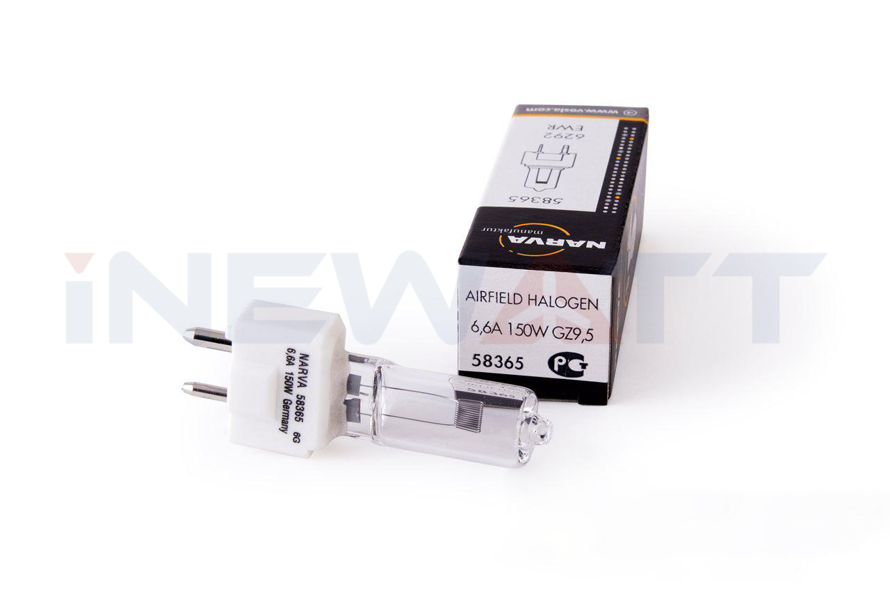 AIRFIELD HALOGEN LAMP NARVA 6292 TUNGSTEN BIPIN