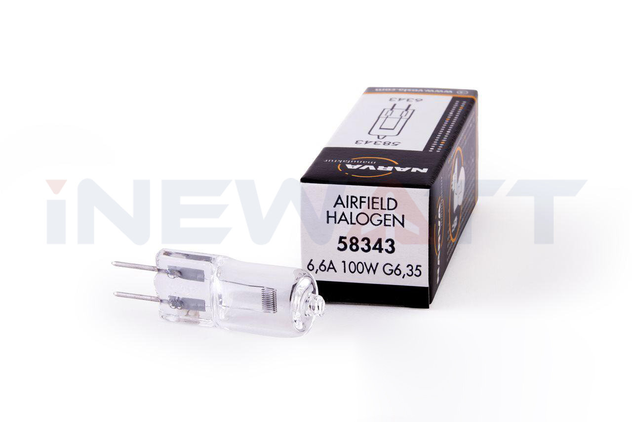 AIRFIELD HALOGEN LAMP NARVA 6343 TUNGSTEN BIPIN